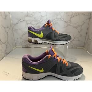 Nike Air Max Run Lite Shoes Youth Size 6.5Y Grey Purple Orange, Pre-owned,Excell